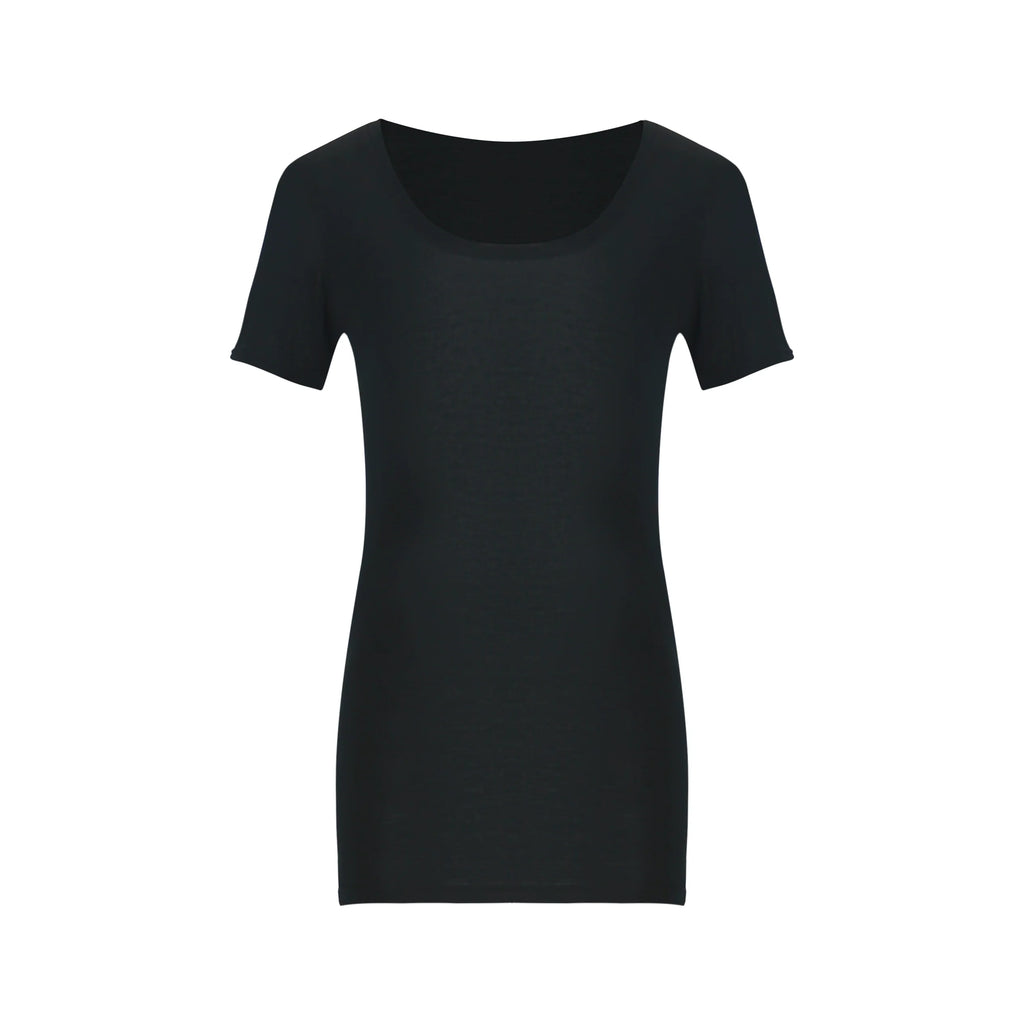 Jim Kennet Micro Transparent Loose U Neck Short Tee