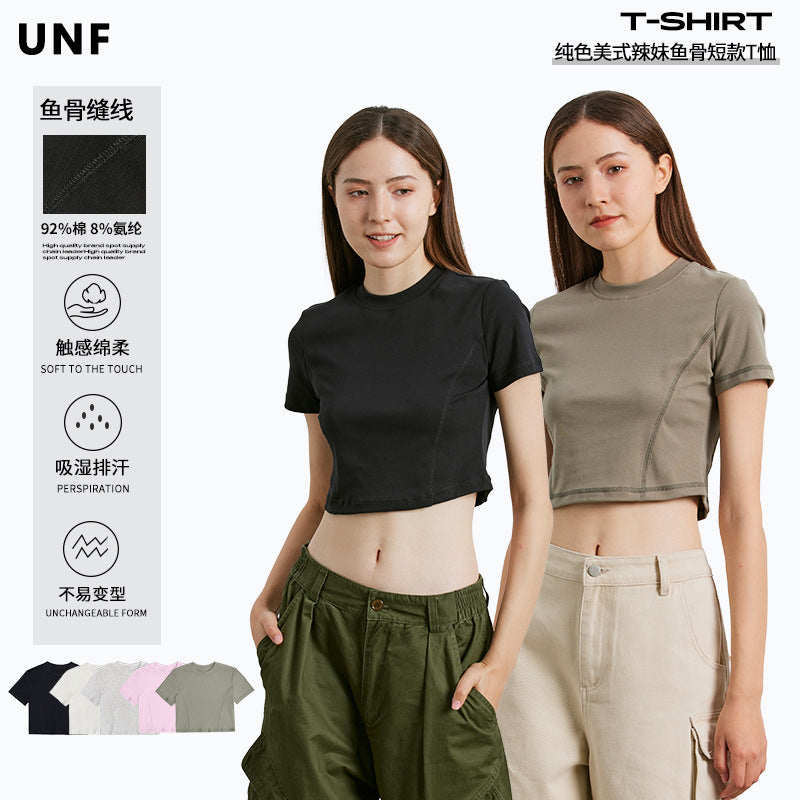 UNF fishbone women Crop Top