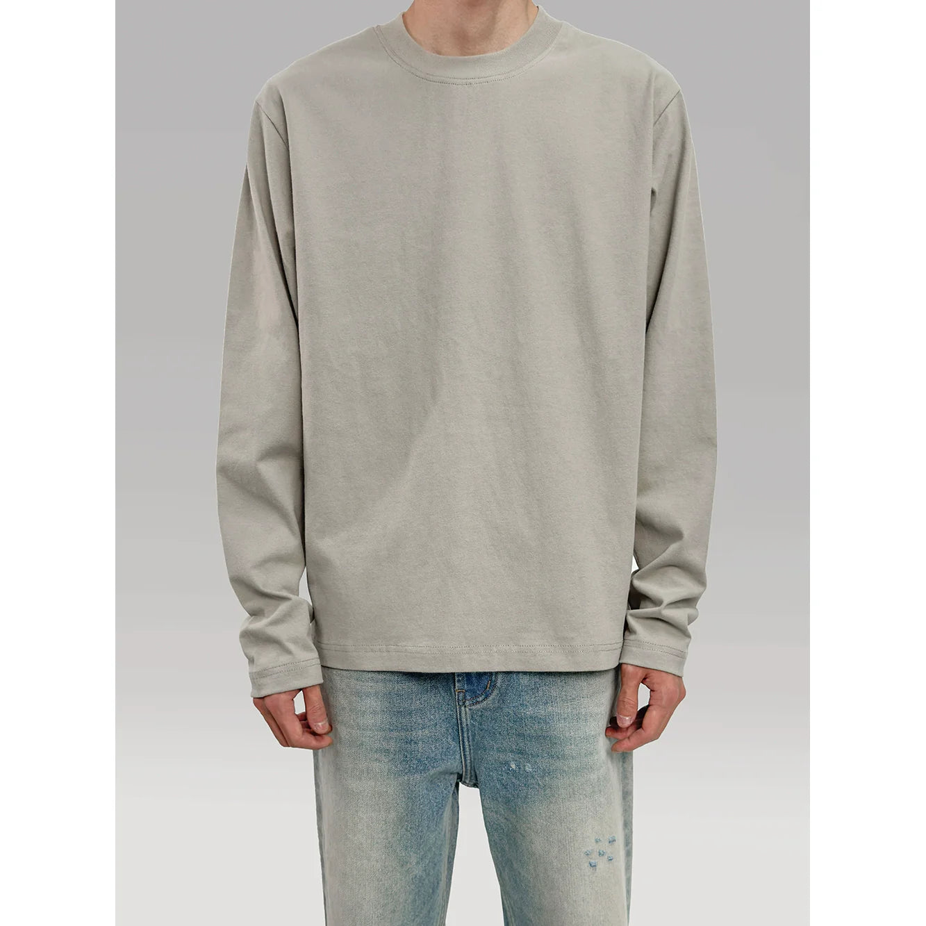 PLUS NO LOGO Soft Waxy Comfortable Warm Base Long Sleeve Tee