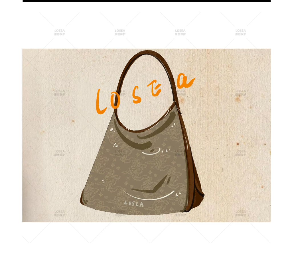 LOSEA Ruyi Moire Simple Atmospheric Tote Bag