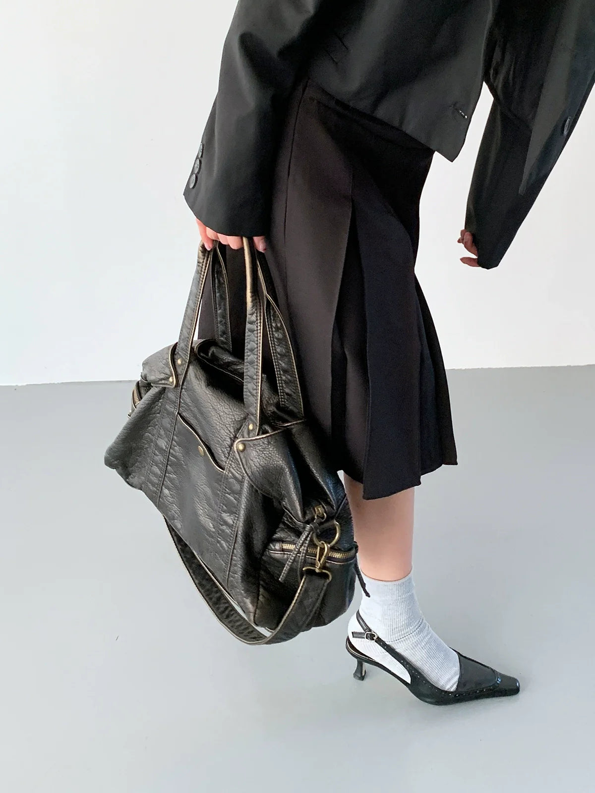 BINGBONG Retro American Large Bag Messenger Bag Commuter Large Capacity Bag