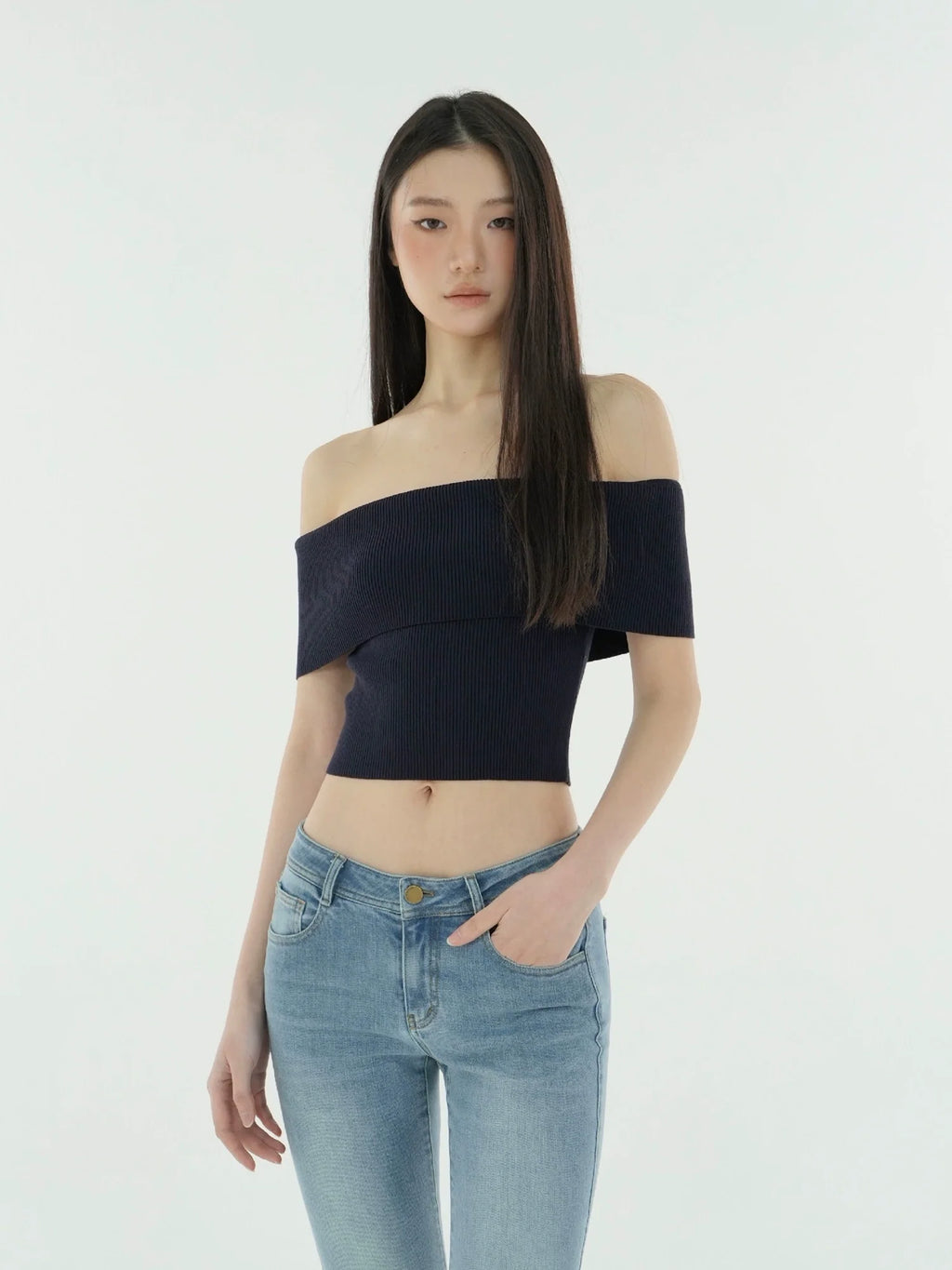 Jim Kennet Shoulder Short Slim Knit Tee