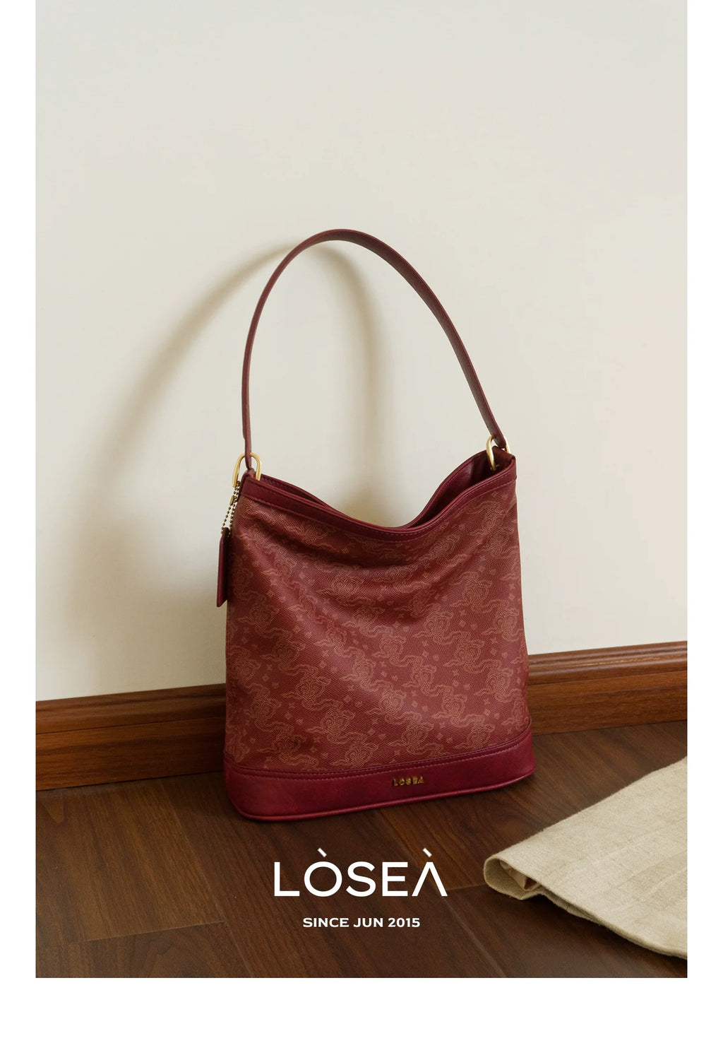 LOSEA Ruyi Moire Premium Bucket Bag