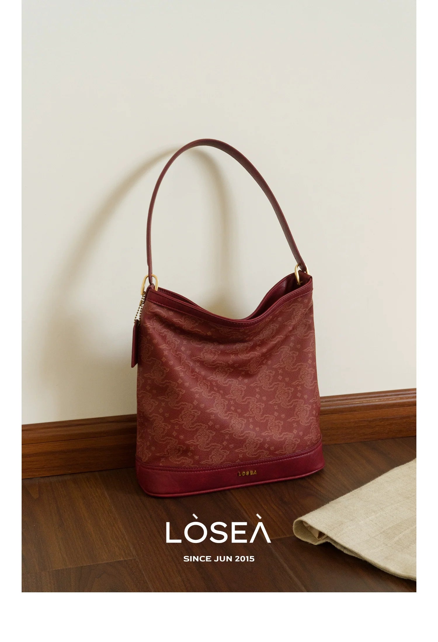 LOSEA Ruyi Moire Premium Bucket Bag