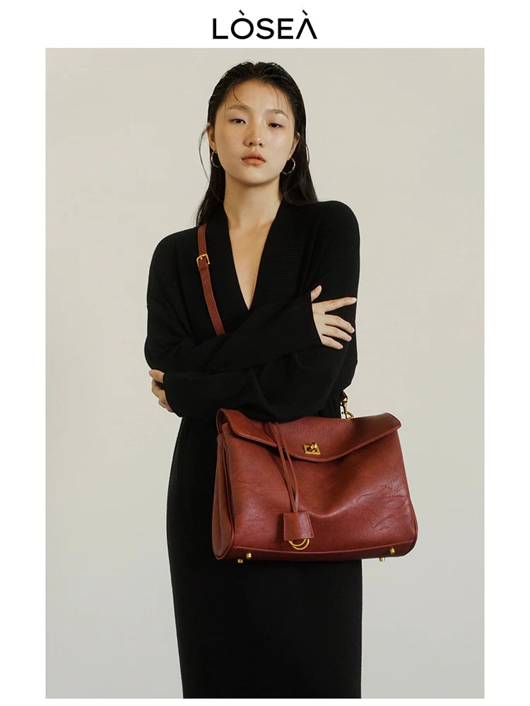 LOSEA Large Capacity Commuter Versatile Shoulder Handbag