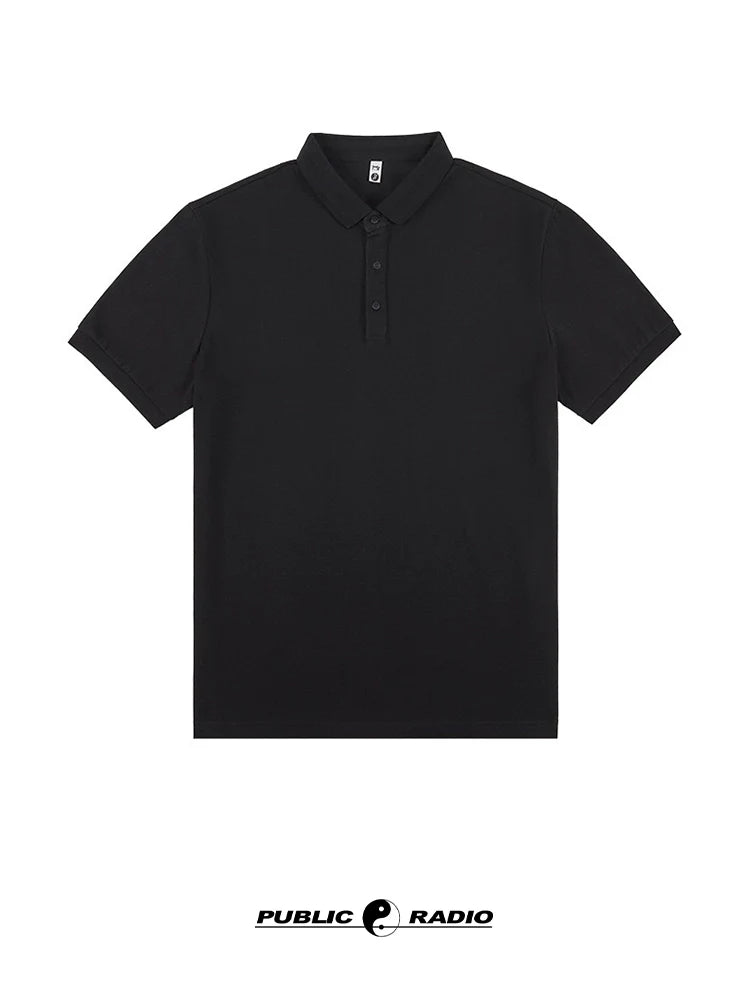 PUBLICRADIO Vintage Commuter Solid Color Polo Shirt