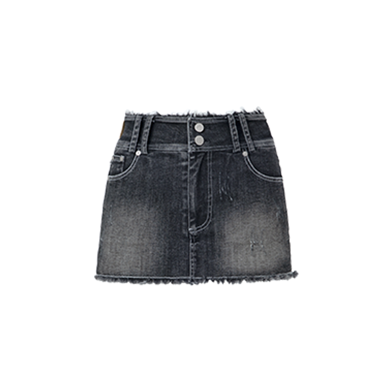 ABMY Anti-light Retro Slim and Thin Denim Skirt