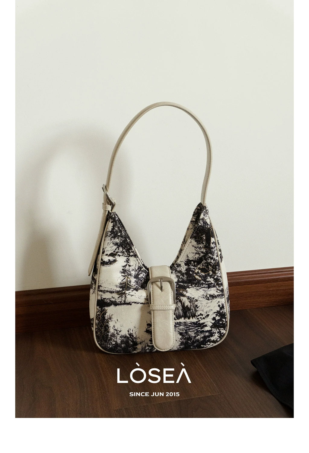 LOSEA New Chinese Ink Painting Underarm Bag