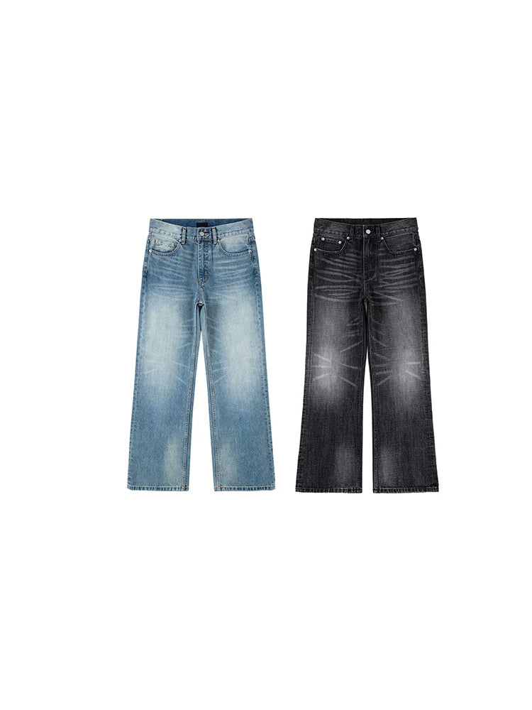 PLUS NO LOGO Washed Old Micro-pull Jeans