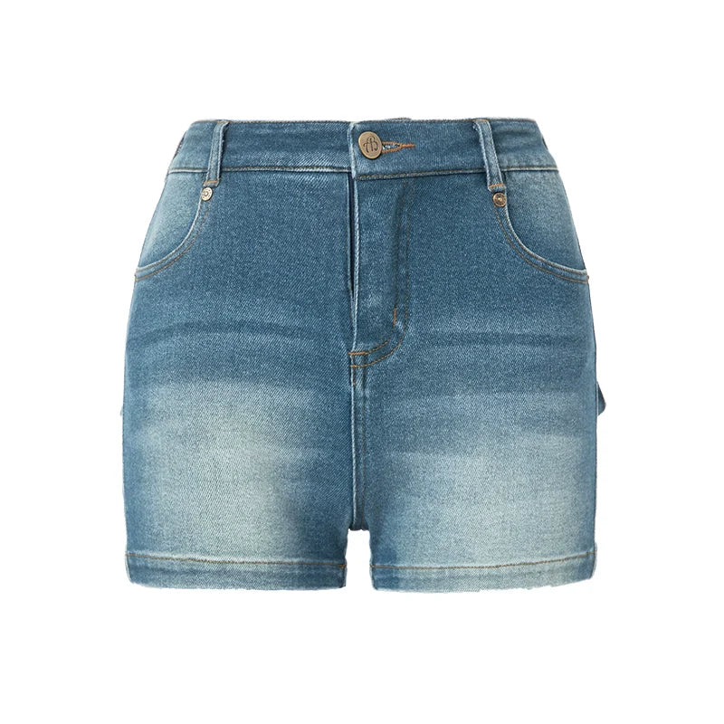 ABMY Hottie High Elastic Mid-rise Denim Shorts